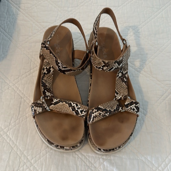 JSlides Blakley Platform Sandel Nude Snake